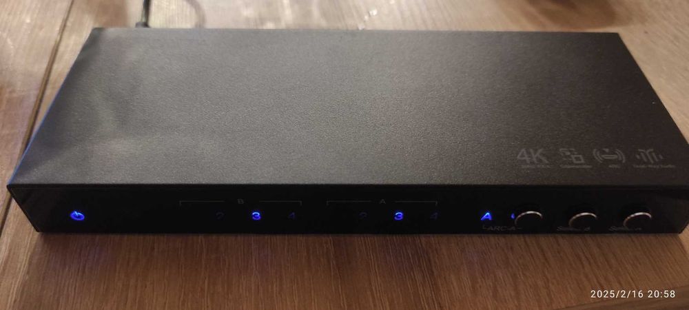 4K 60Hz HDMI Matrix 4x2, PORTTA 4 w 2 Out Switch Splitter L538