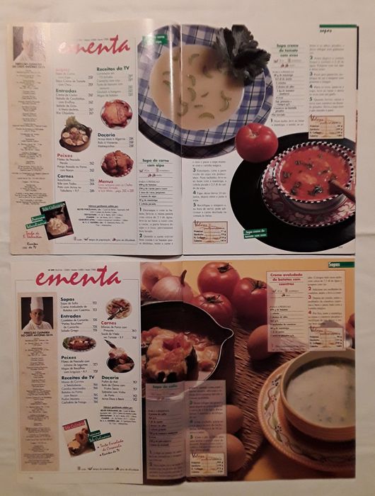 4 Revistas Teleculinária do ano 1996