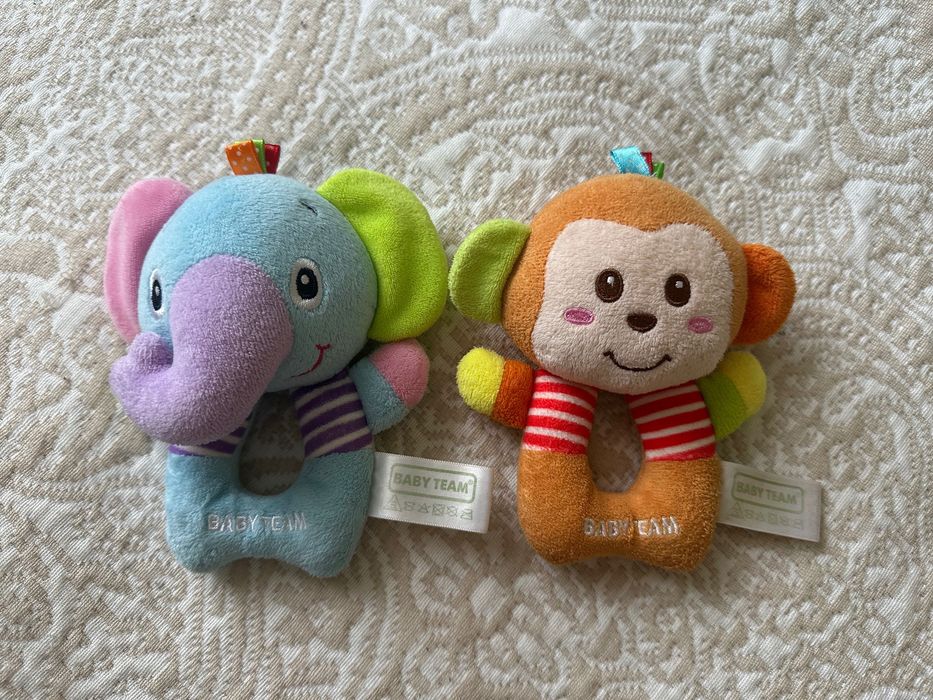 Іграшка-брязкальце Baby team слоник та мавпочка