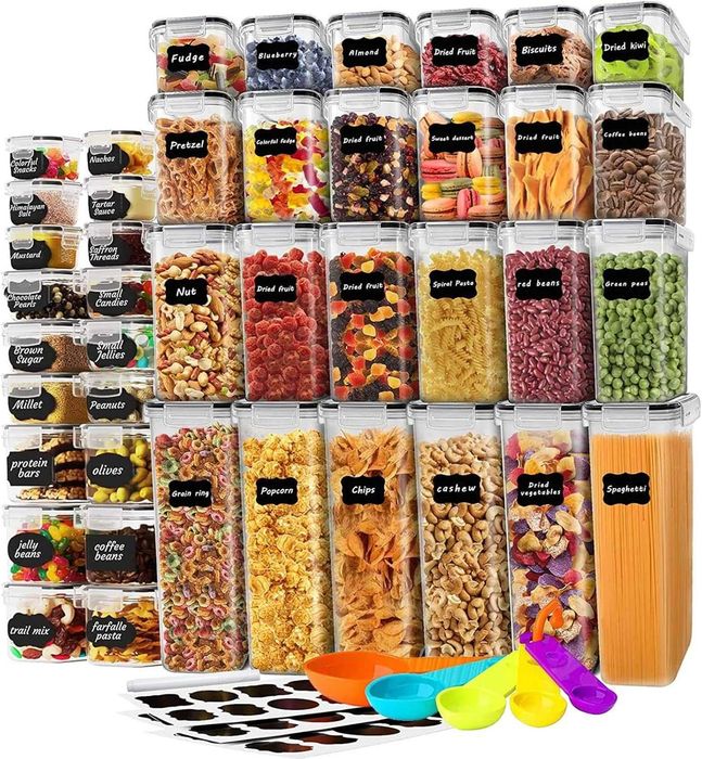 Zestaw 42 pojemników hermetycznych kuchennych BPA FREE