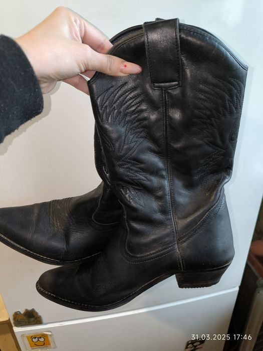 Мото чоботи шкіра козаки р 41 42
