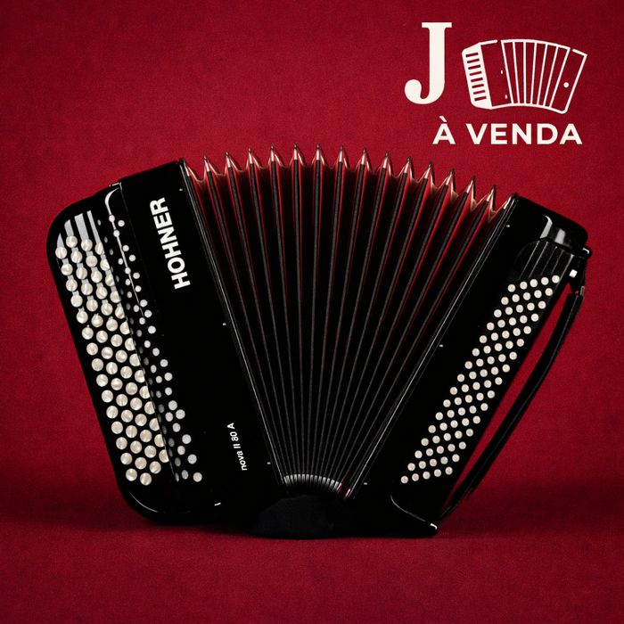 Acordeão Hohner Nova II 80 A Alemão 3a voz+mala– Excelente Estado