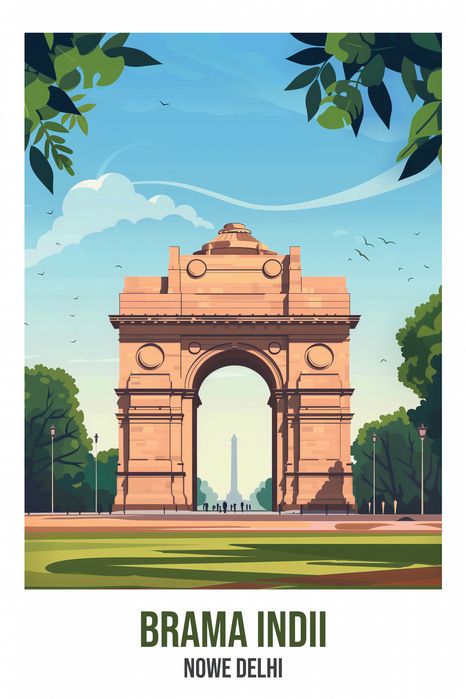 Plakat 30x45cm Brama Indii
