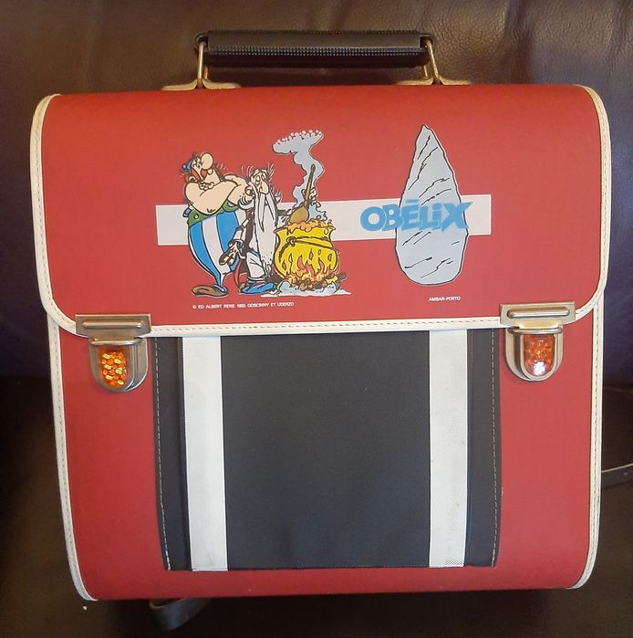 Vintage Obelix Backpack Briefcase in Amber Color, Porto 1983