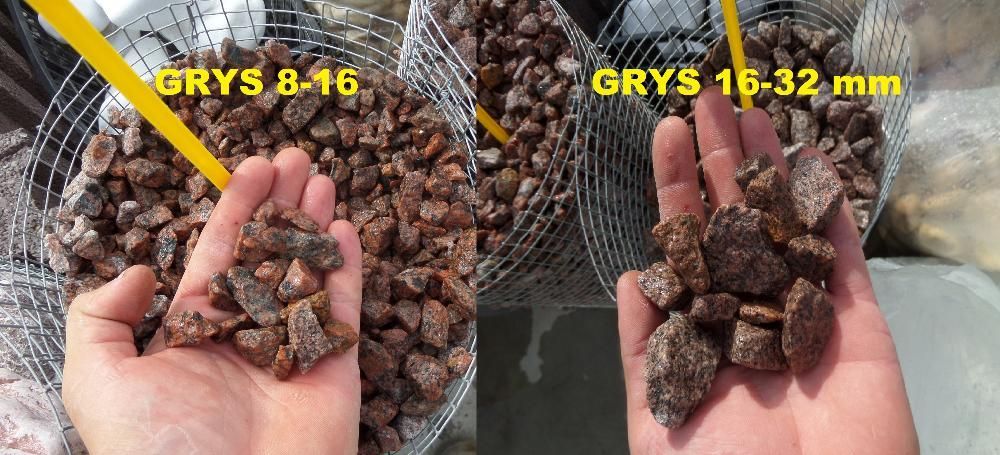 GRYS CZERWONY VANGA kamień do ogrodu worek 25kg