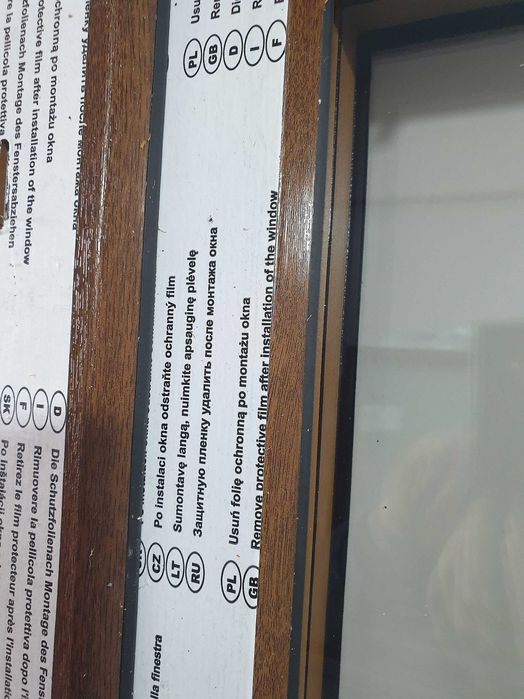 Okno plastikowe prawe PCV NOWE 700x1400 złoty dąb 3-szybowe r-u