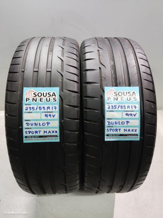 2 pneus semi novos 235-55r17 dunlop - oferta dos portes 100 Euros