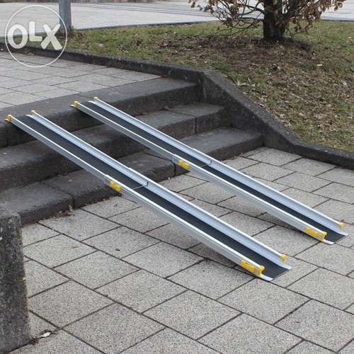 Rampa (par) mobilidade telescópica alumínio 2,1m - o par suporta 270kg