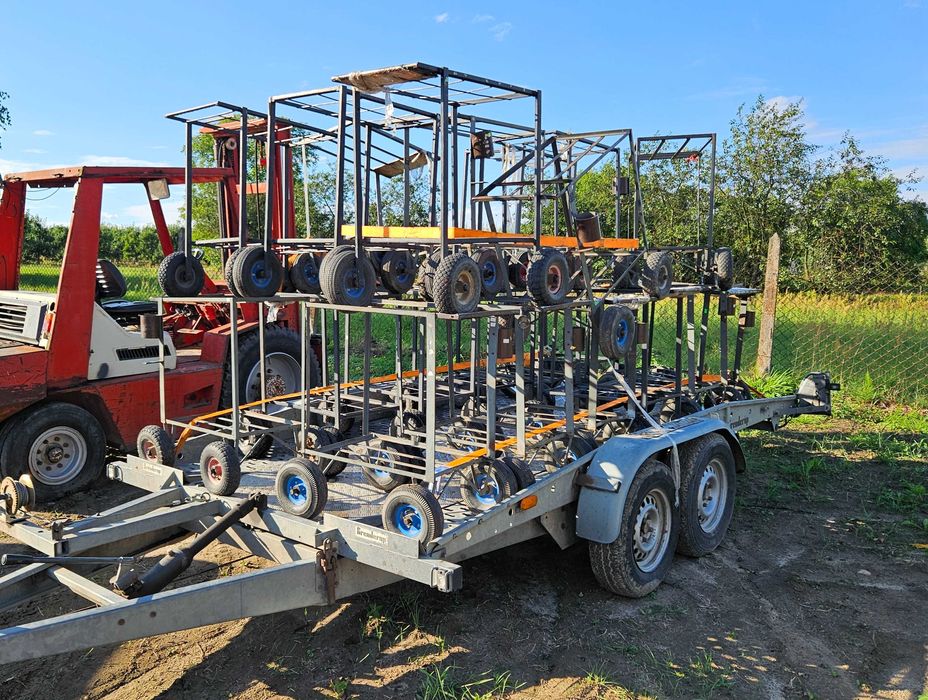 Wózek transportowy OCYNK tunel wózeczki do zbioru truskawki malin owoc