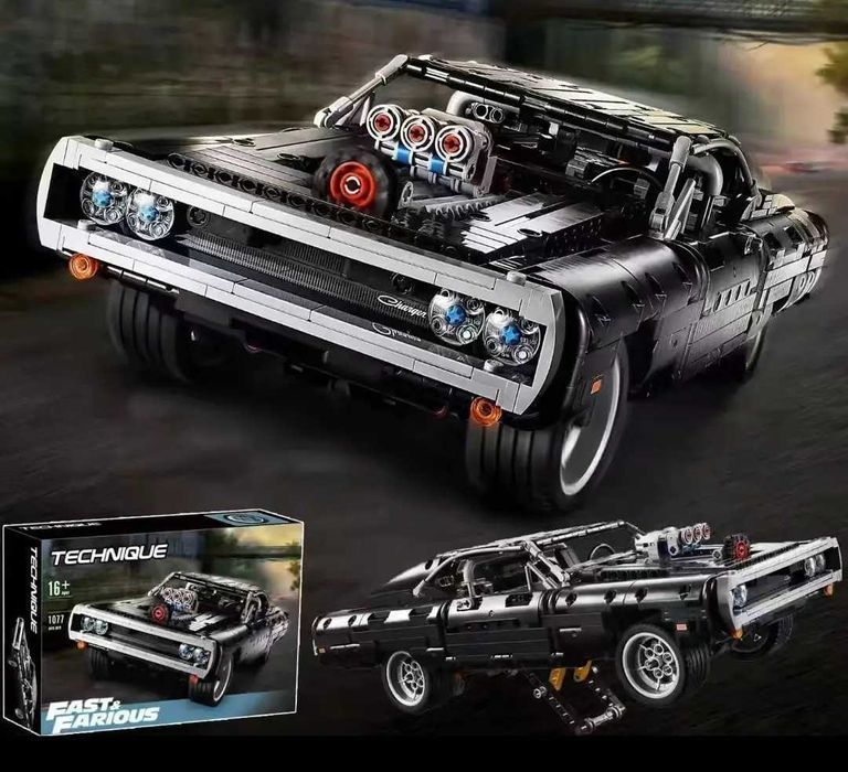Конструктор чорний автомобіль Dodge, подібний до LEGO (КОД1029)