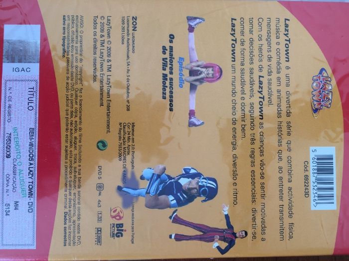 DVD "Bem-Vindos a Lazy Town"