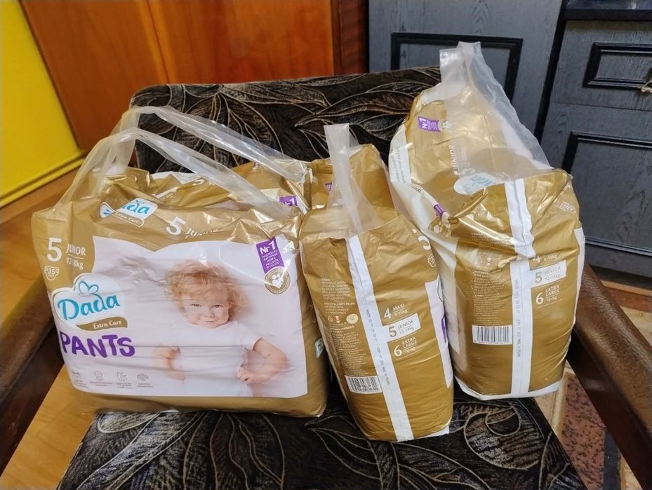 Pampersy nowe 5 Dada pants 4 paczki