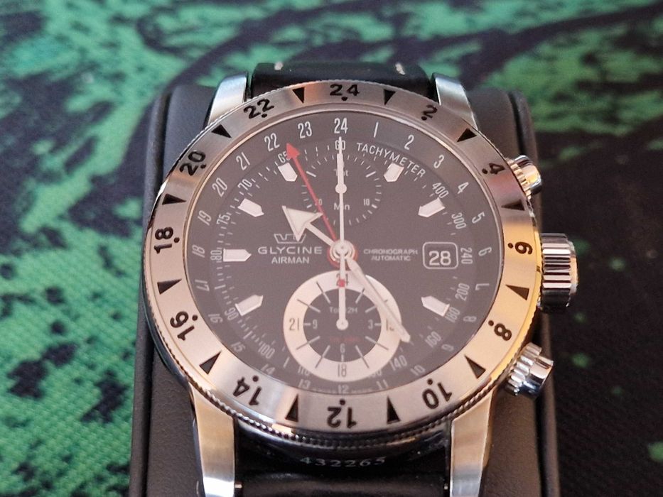 Zegarek kultowy GLYCINE AIRMAN CHRONO 09 3840.191 – LB9B
