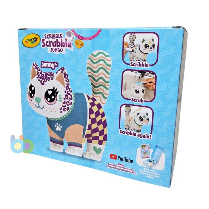 Набір Крайола Бульдог, Котик Crayola Scribble Scrubbie Jumbo!