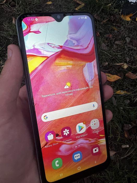 Samsung A70 128gb є малозамітні тріщини