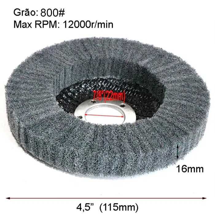 Disco Polir Aço Inoxidável/Alumínio.