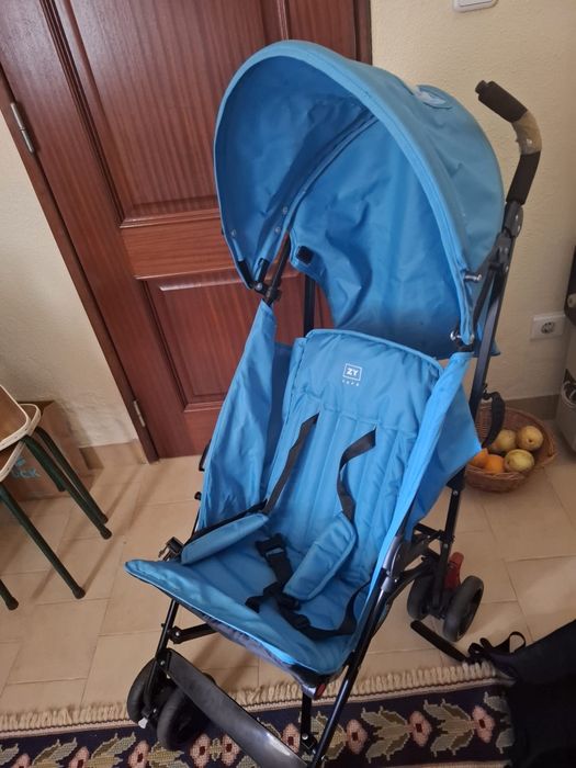Carrinho de Bebé Bengala ZY Safe Road – Azul (Bom Estado)