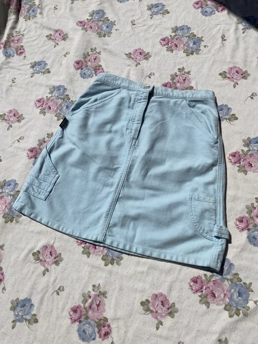 Jasna niebieska błękitna spódniczka krótka XXS 32 XS 34 benetton