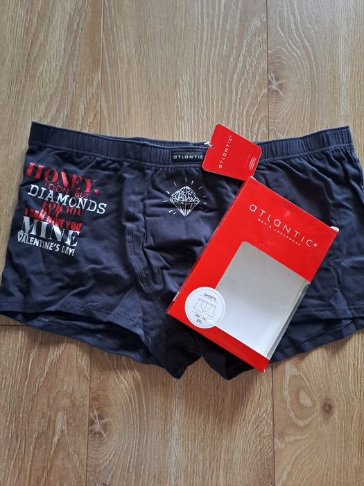 Bokserki, szorty męskie Atlantic, rozmiar XXL, walentynkowe