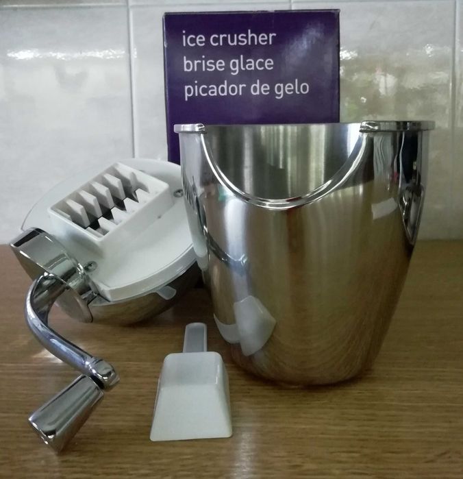 Triturador ou picador de gelo High em aço inoxidável manual