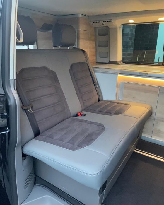 Pokrowce na fotele VW T5 i T6 - 8 os. Pikowany Welur Szyte ręcznie