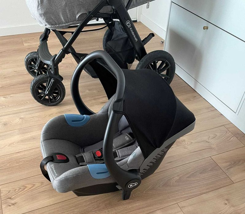 Carrinho de bebé KINDERCRAFT 3 em 1 (cinzento)