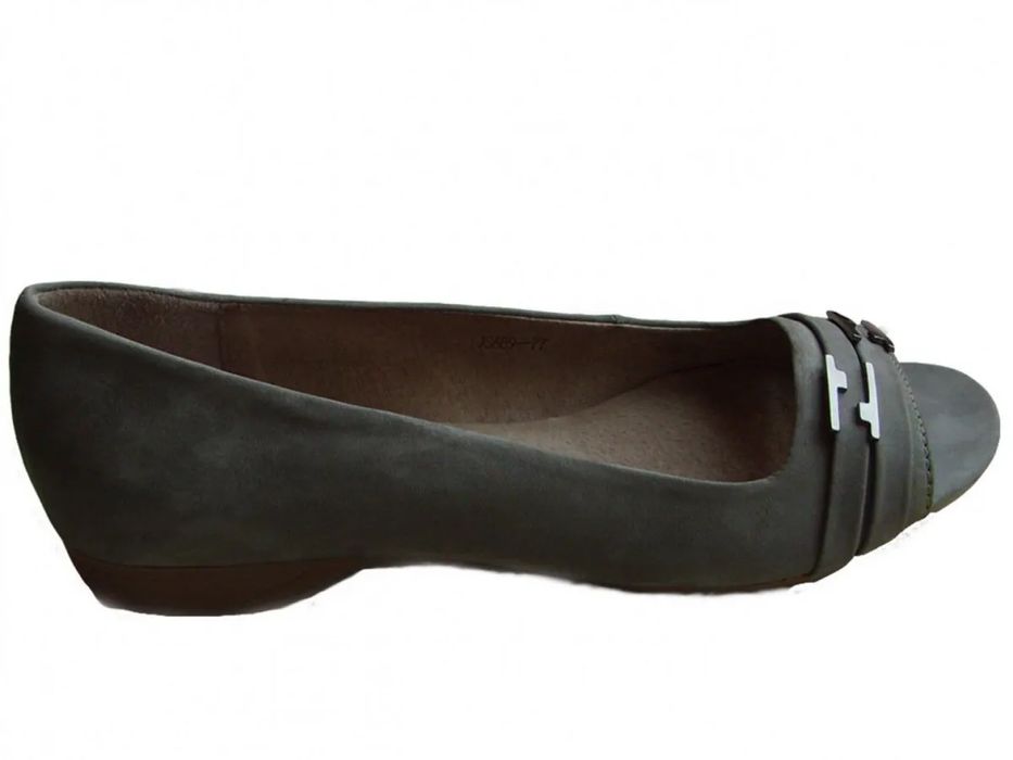 SZARE baletki BEZ PALCY 36