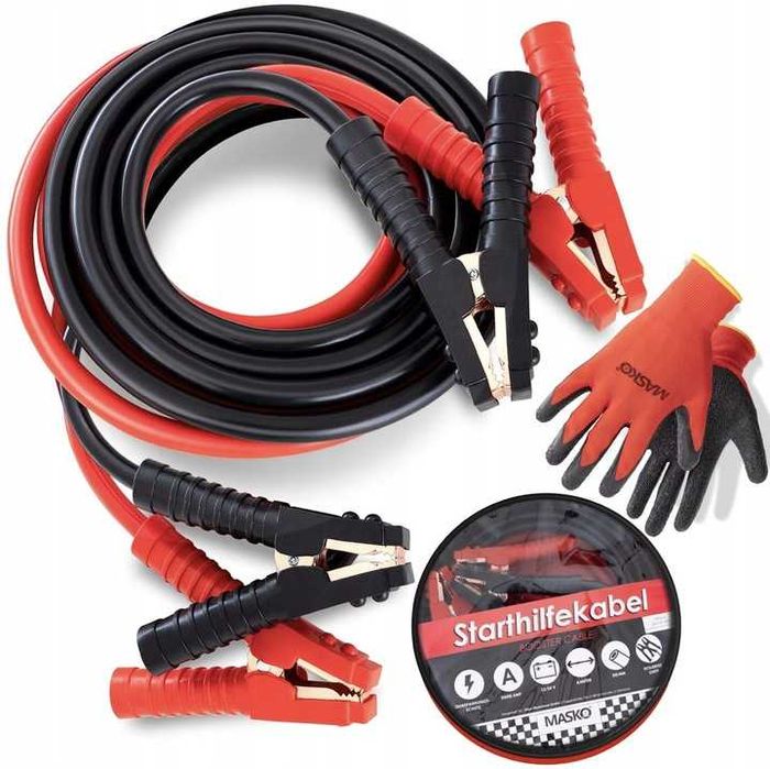 Masko Kable rozruchowe z torbą, izolowane, 6 m, 3000 amperów