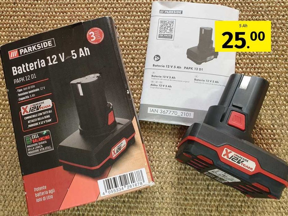 PARKSIDE Bateria 12 V 5 Ah - PAPK 12 D1