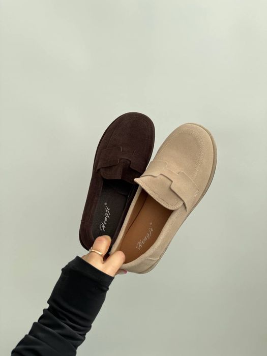 Анатомічні лофери натуральна замша