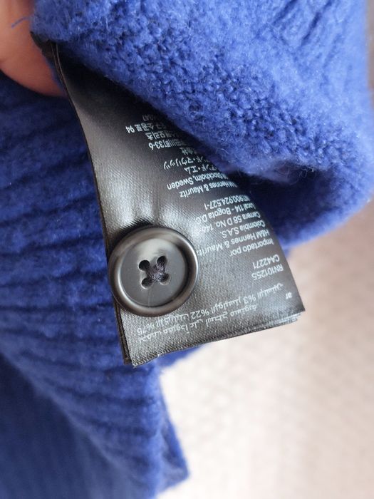 Nowy. Męski, granatowy sweter z dekoltem V.  H&M. Rozmiar  XS/S