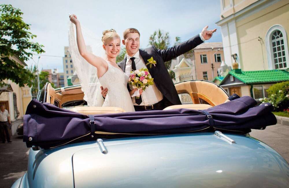 Свадебное авто ретро