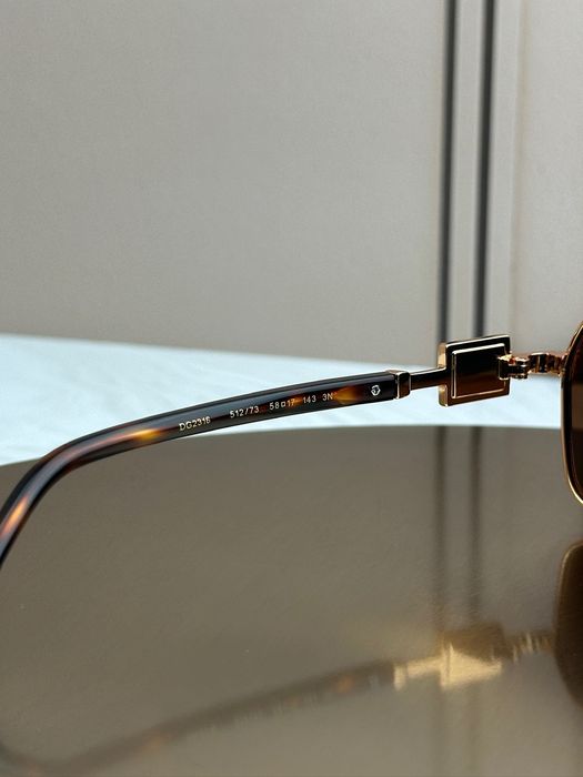 Сонцезахисні окуляри Dolce & Gabbana DG2316 золоті прямокутні чоловічі оригінал