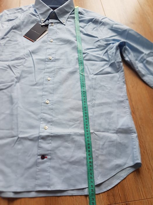 40R M Tommy Hilfiger męska koszula Flex błękitna Regular Fit niebieska