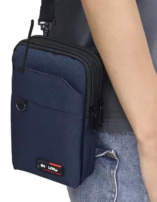 Torba do paska - niebieska