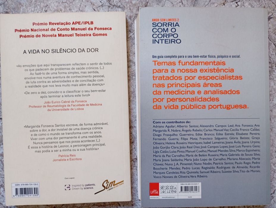2 livros: Maria do céu Santos- Sorria com o corpo / De zero a dez