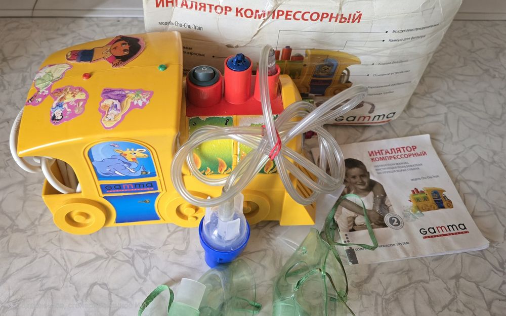 Компресорний інгалятор (небулайзер) Gamma Chu-Chu-Train для дітей та д
