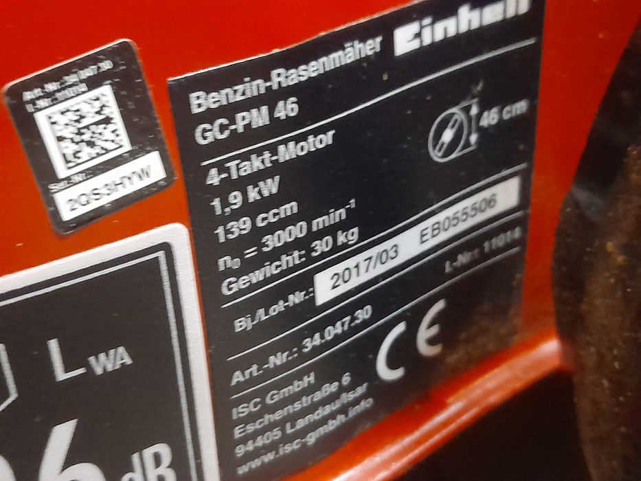 Бензинова газонокосилка *Einhell-1.9kwt.ніж-46см.*