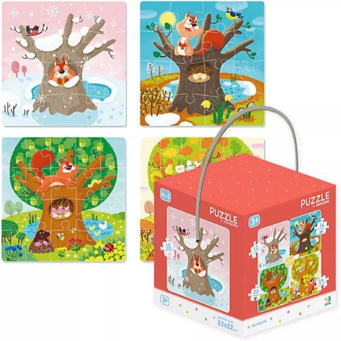 Puzzle 4w1. Pory roku. Dodo