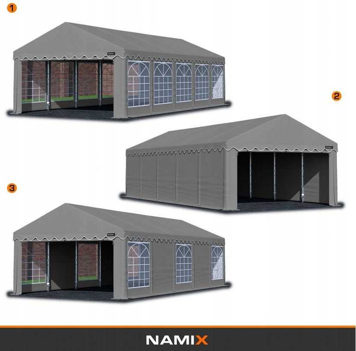 Namiot COMFORT 4x8 magazynowy handlowy garaż PVC 560g/m2