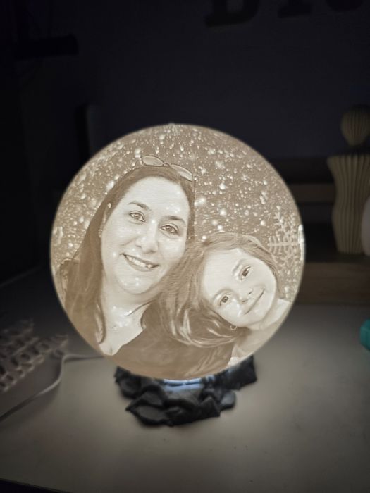 Globo luminária com foto