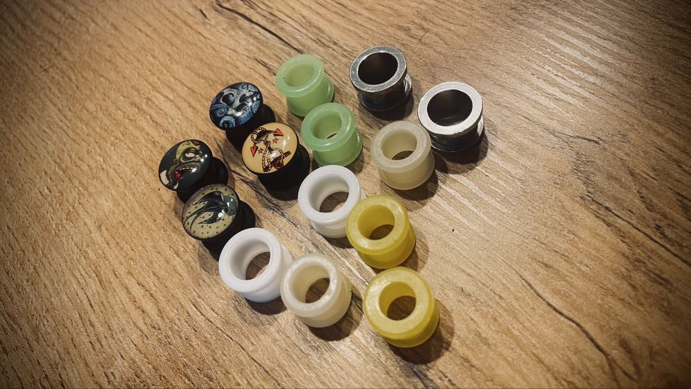 Tunele plugi 12mm 14szt piercing