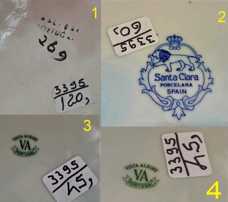 Lote 4 Pratos Vários Fabricantes