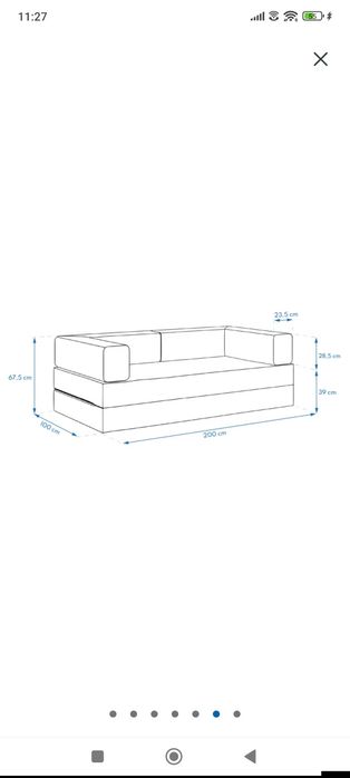Sofa kanapa rozkładana FDM GARDEN FLIP 200 cm