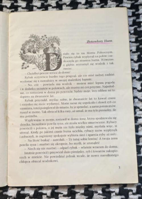Złotowłosy Hans - Baśnie duńskie 
Praca zbiorowa