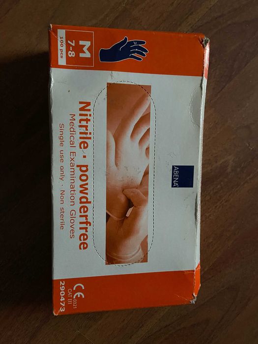 Рукавички медичні Abena Nitrile powderfree Blue M 100U