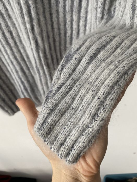H&M angora blend puszysty miękki sweter welna prążek
