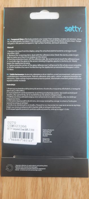 Szkło ochronne Samsung Galaxy  J7 2016