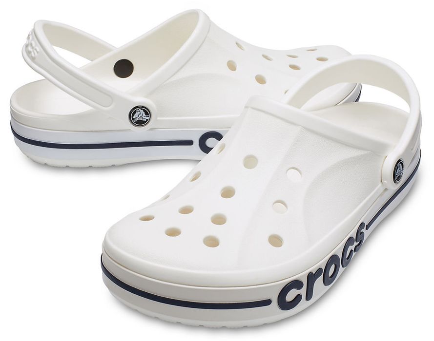 Crocs Оригінал BAYABAND Clog, Крокси Білі жіночі тапочки чоловічі