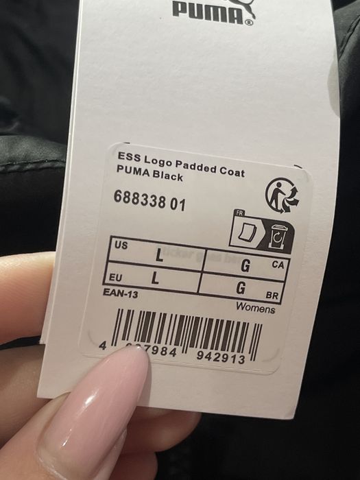 Оригінал Довга Куртка Puma Essentials 688338_01 Пуховик осінь весна L